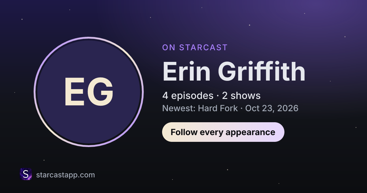 The preview card for Erin Griffith