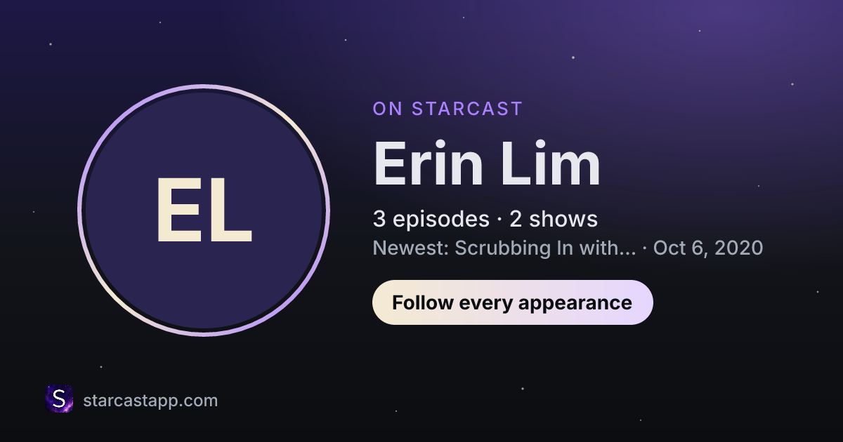 The preview card for Erin Lim