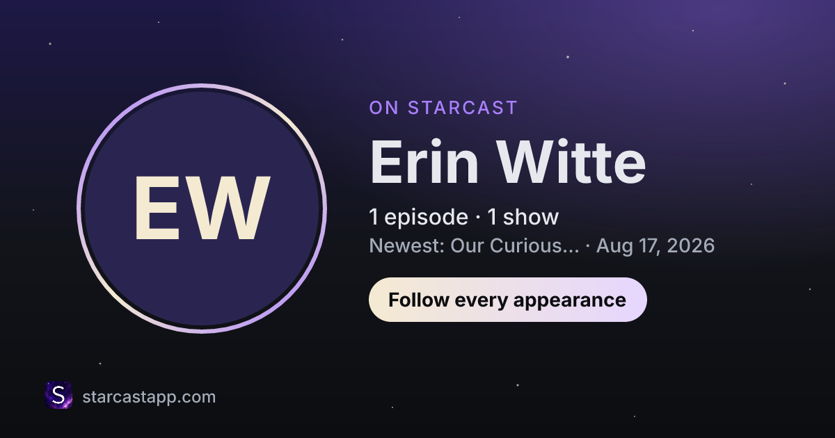 The preview card for Erin Witte