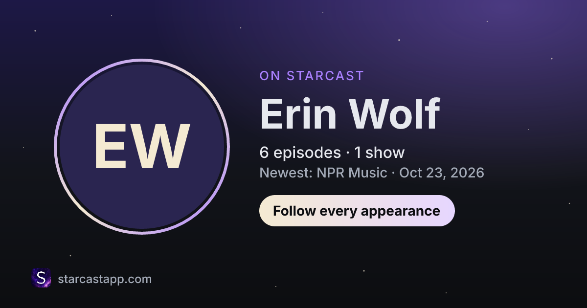 The preview card for Erin Wolf