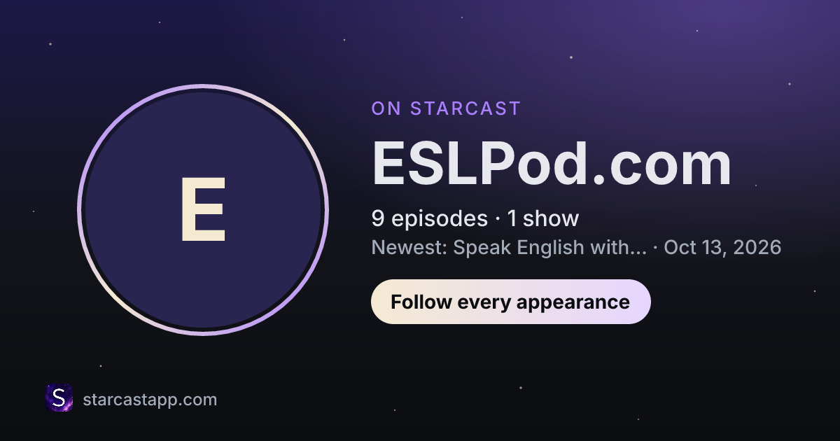 The preview card for ESLPod.com