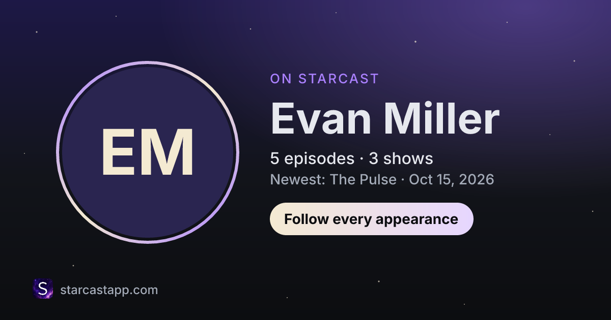The preview card for Evan Miller