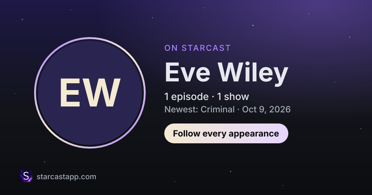 The preview card for Eve Wiley