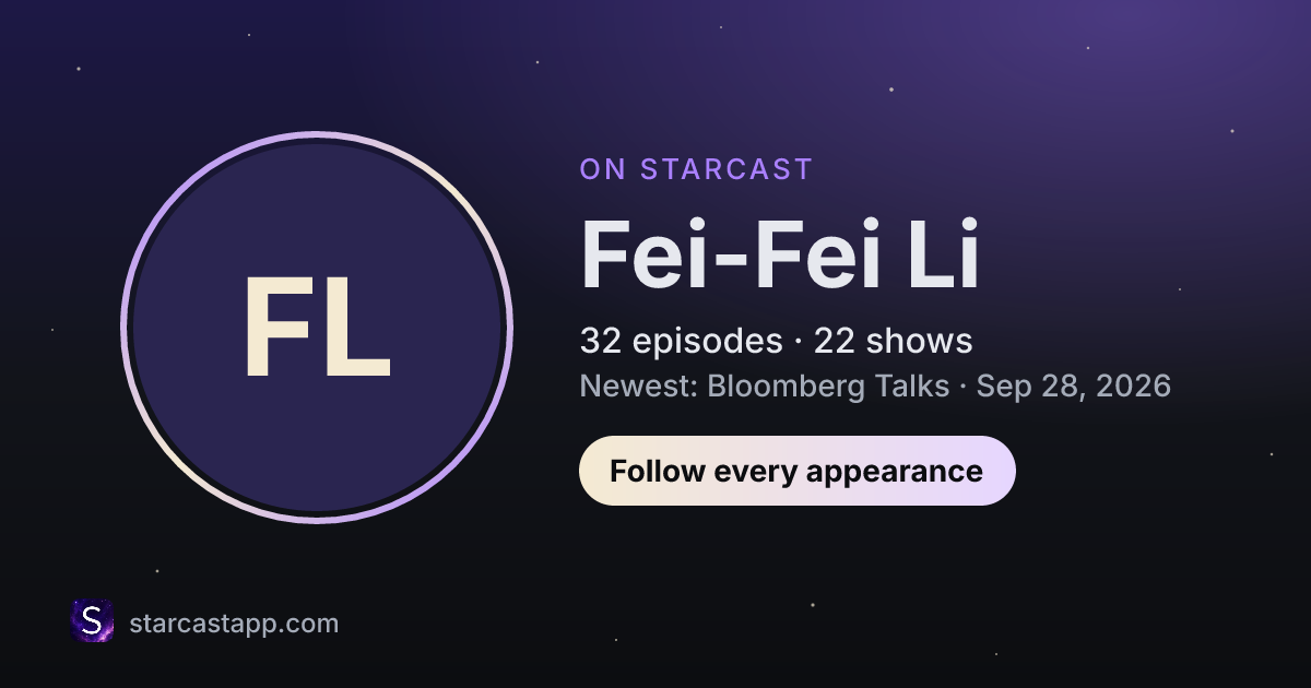 The preview card for Fei-Fei Li