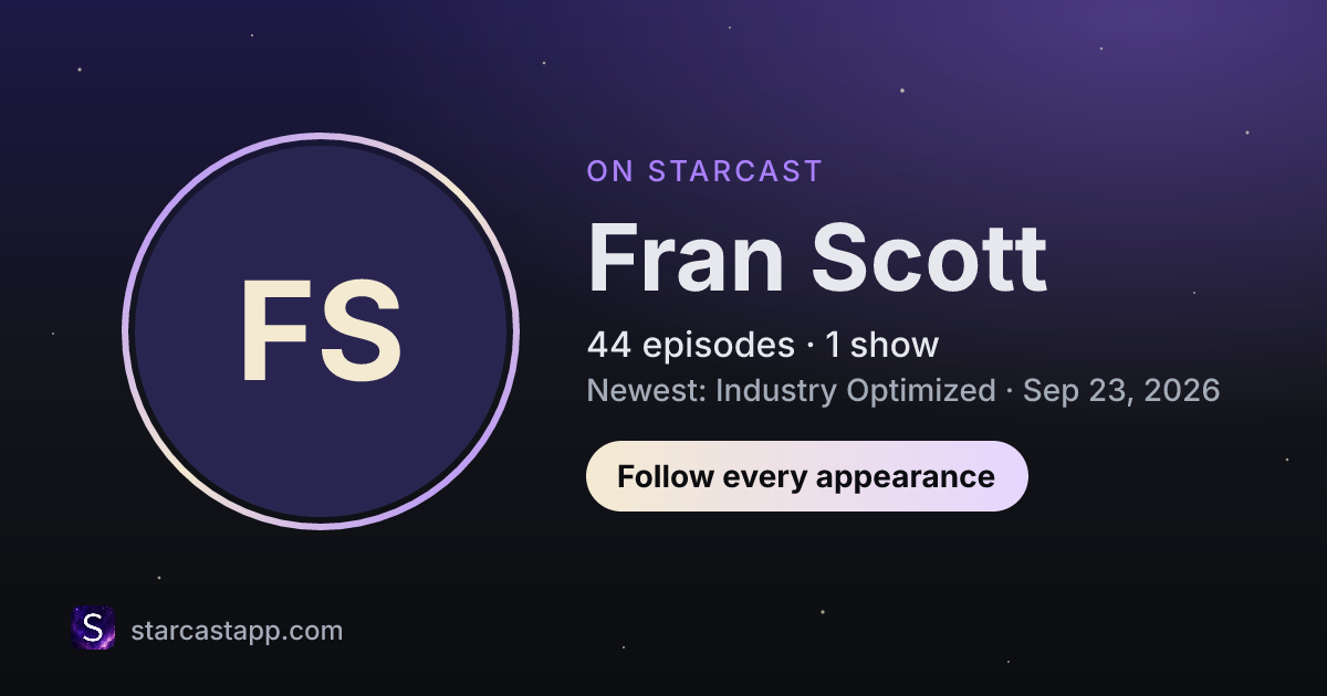 The preview card for Fran Scott