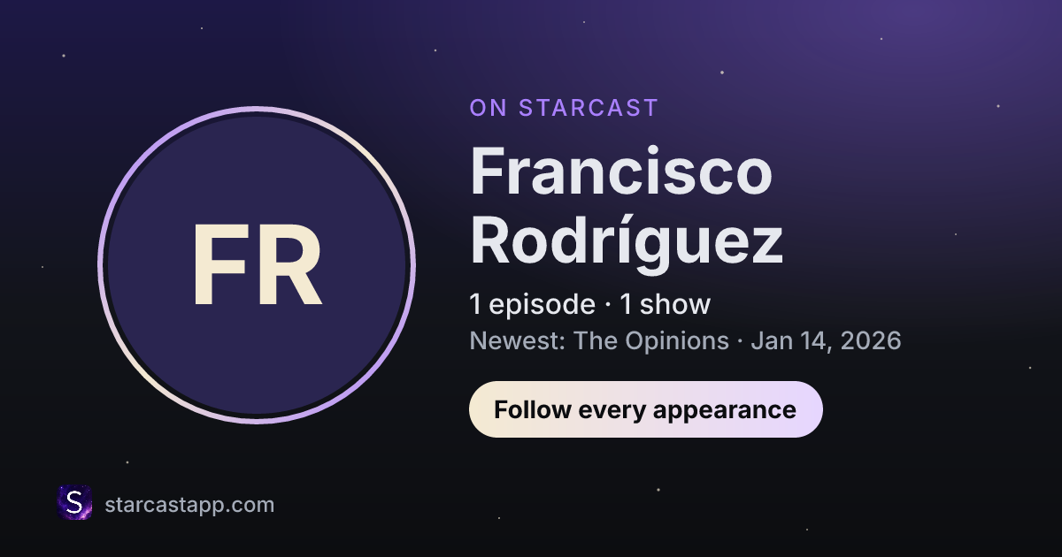 The preview card for Francisco Rodríguez