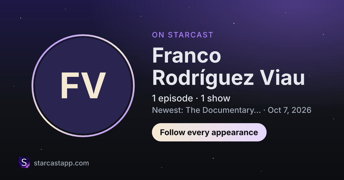 The preview card for Franco Rodríguez Viau