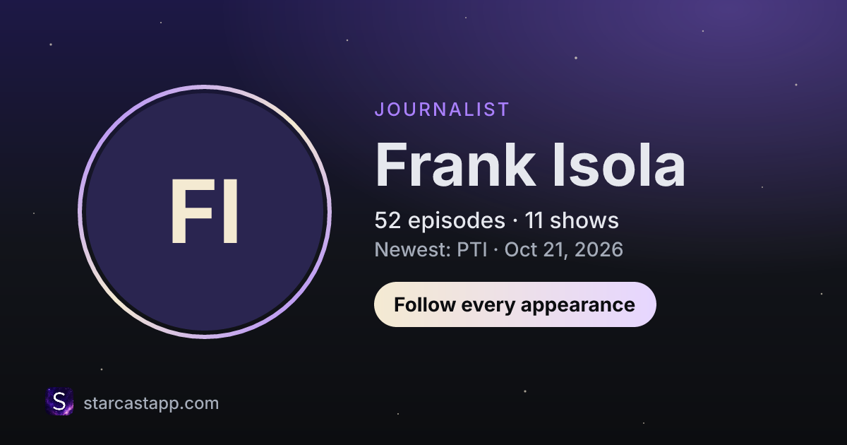 The preview card for Frank Isola