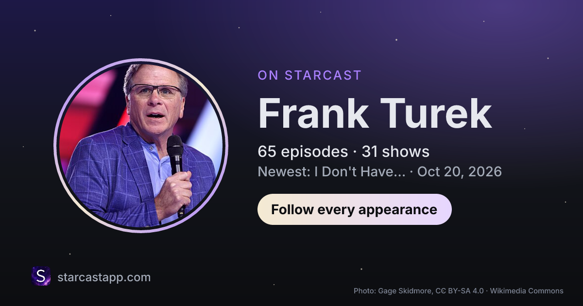 The preview card for Frank Turek