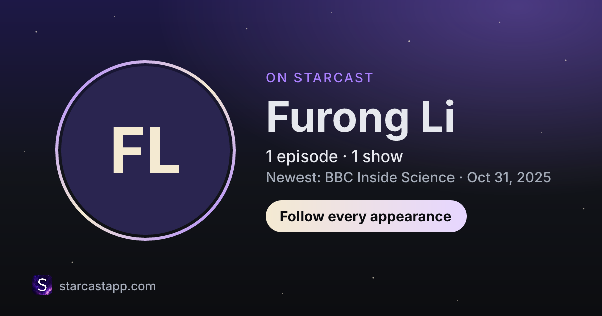 The preview card for Furong Li