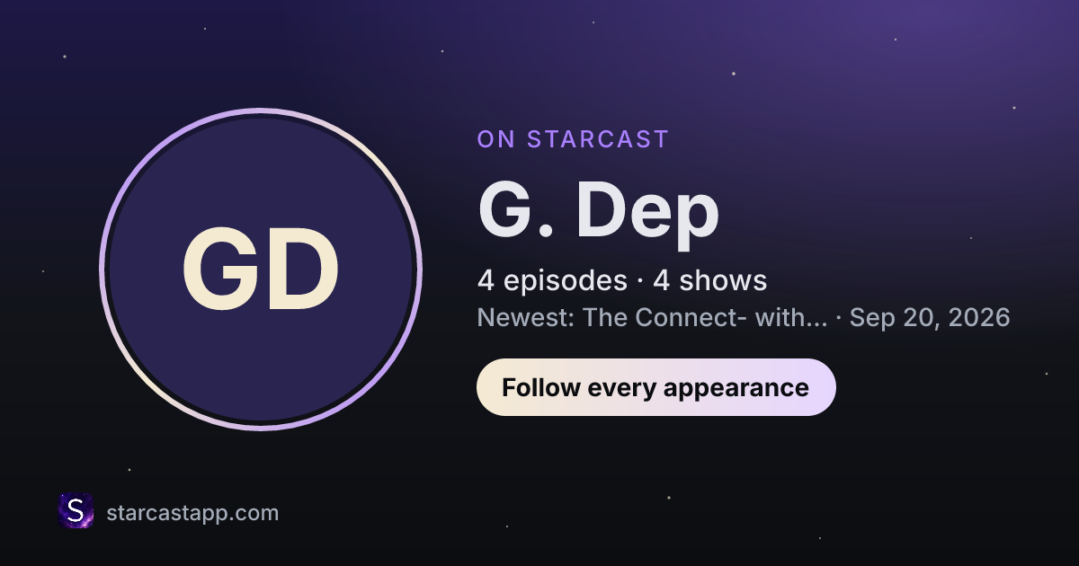 The preview card for G. Dep