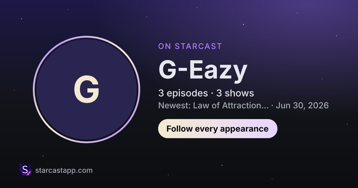 The preview card for G-Eazy
