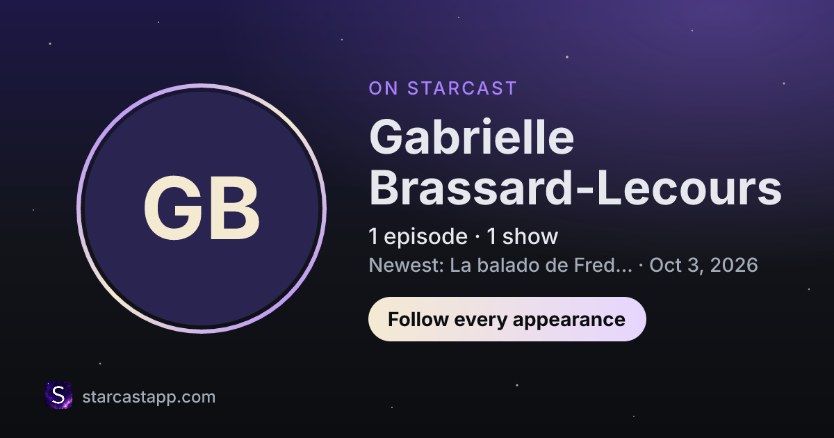 The preview card for Gabrielle Brassard-Lecours