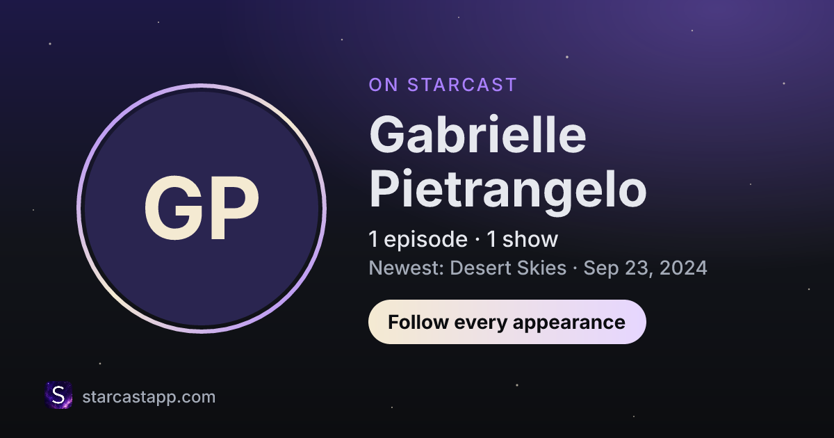 The preview card for Gabrielle Pietrangelo