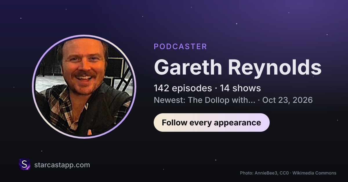The preview card for Gareth Reynolds