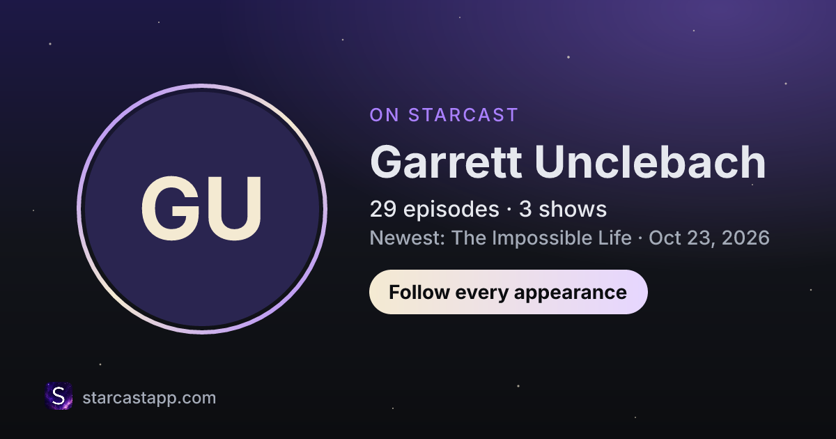 The preview card for Garrett Unclebach