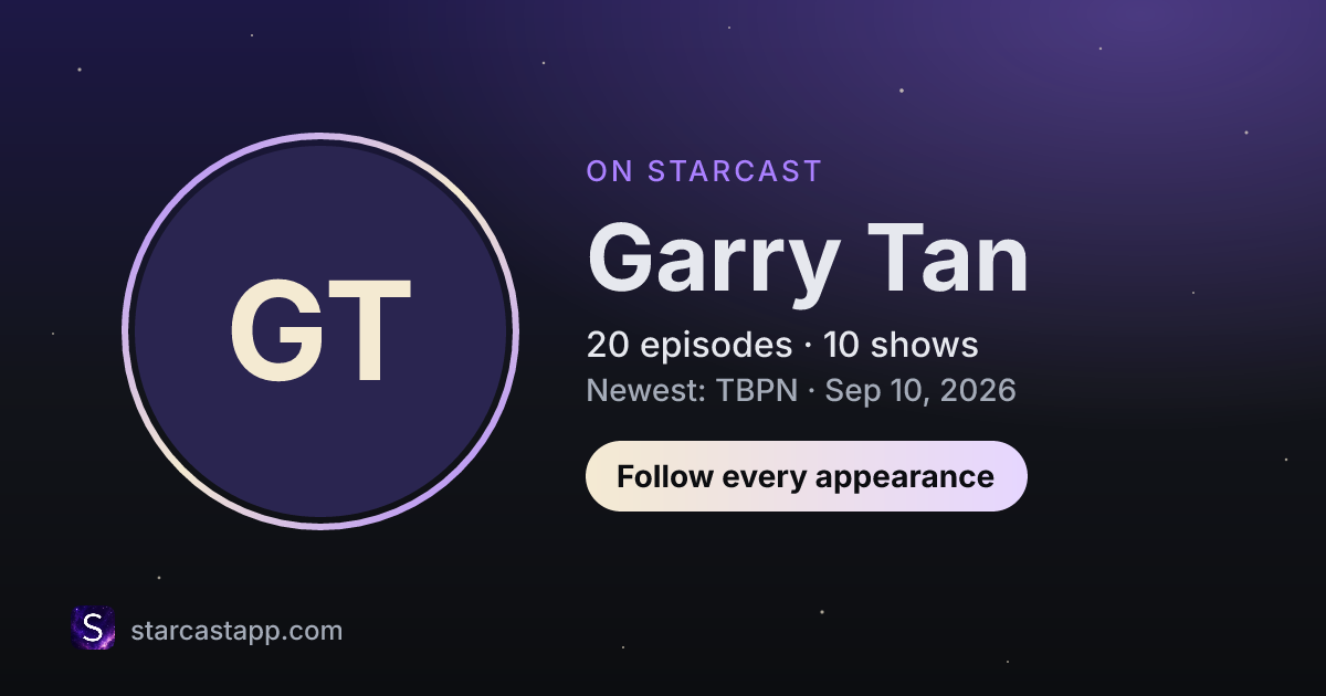 The preview card for Garry Tan