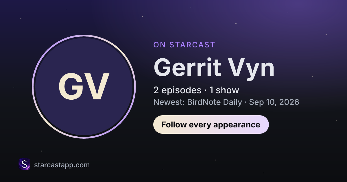 The preview card for Gerrit Vyn