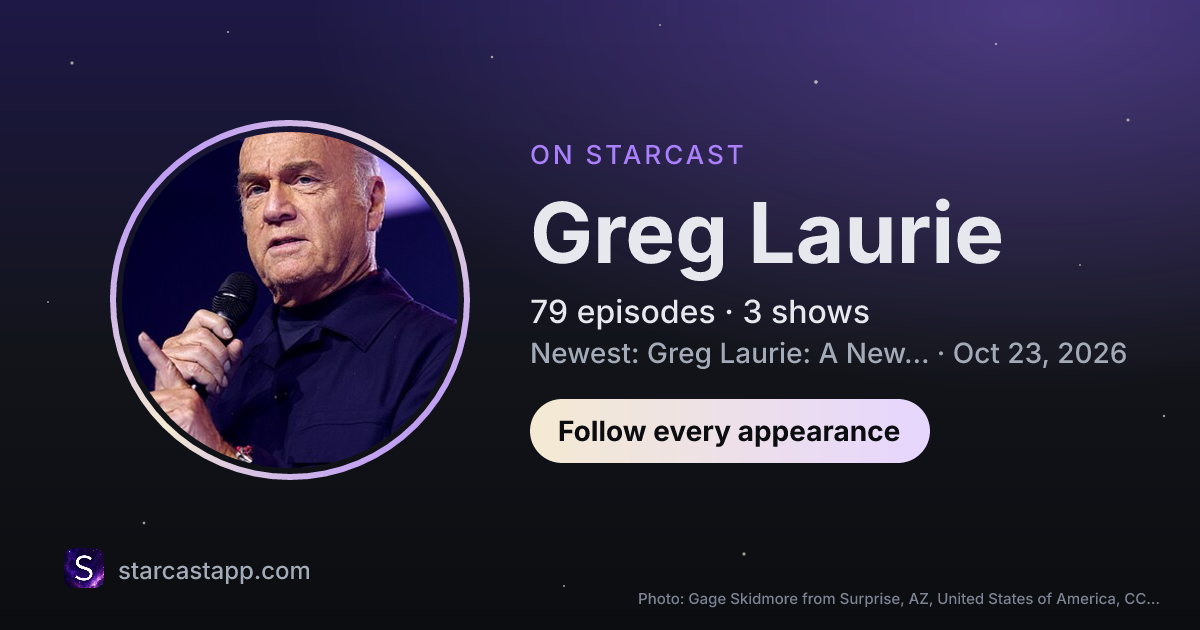 The preview card for Greg Laurie