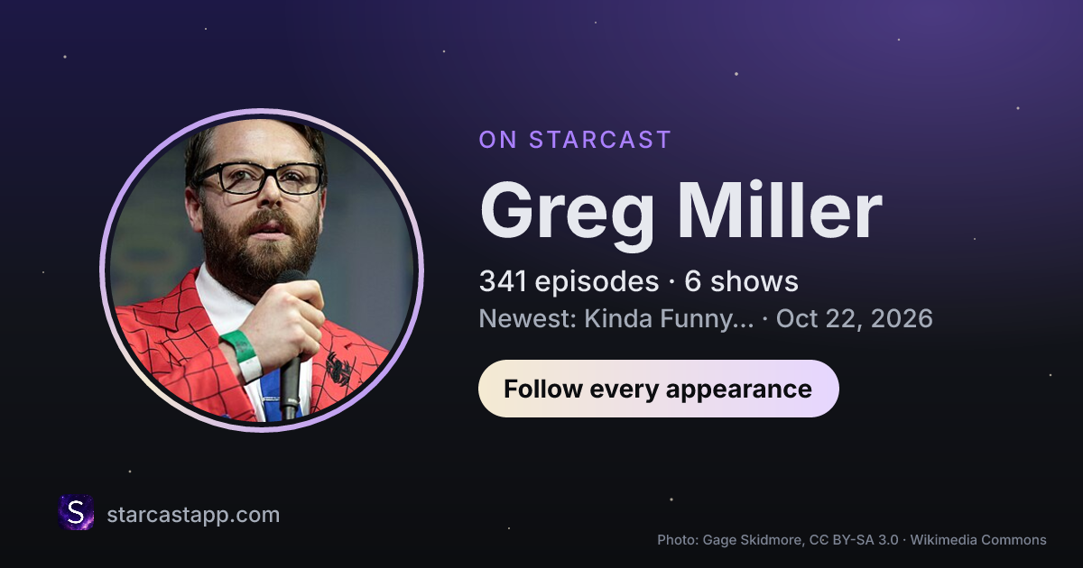 The preview card for Greg Miller