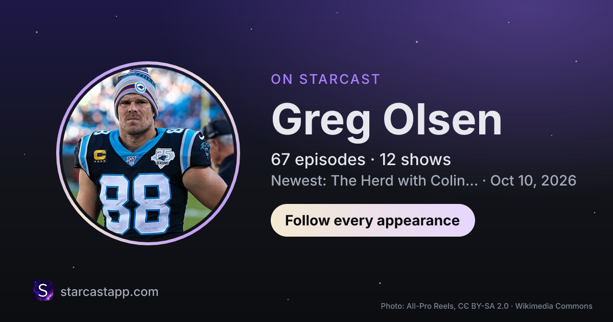 The preview card for Greg Olsen