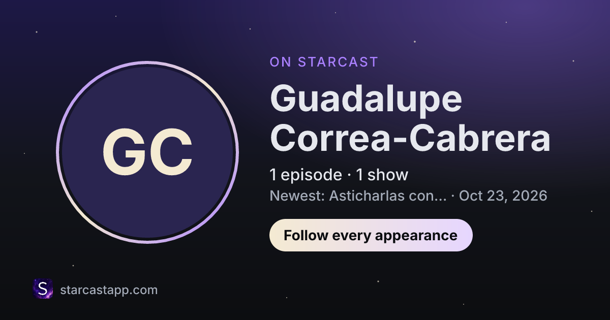 The preview card for Guadalupe Correa-Cabrera