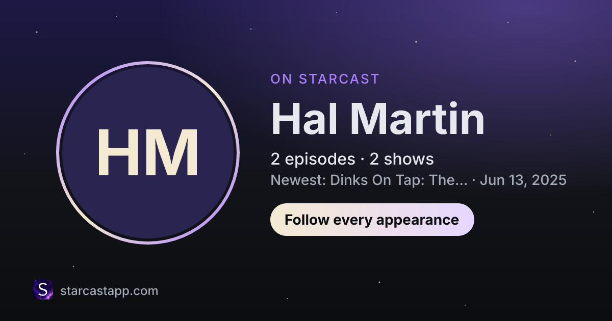 The preview card for Hal Martin