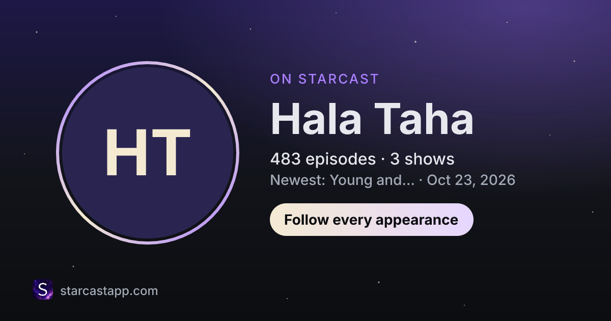 The preview card for Hala Taha