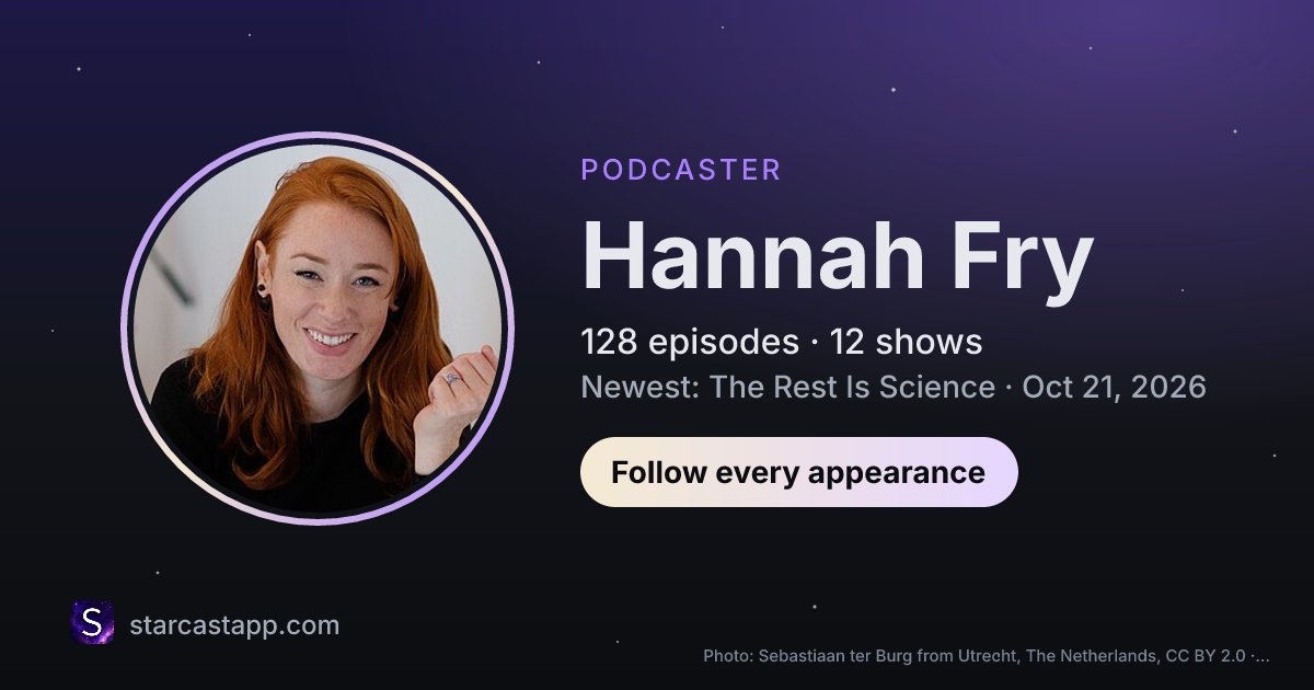 The preview card for Hannah Fry