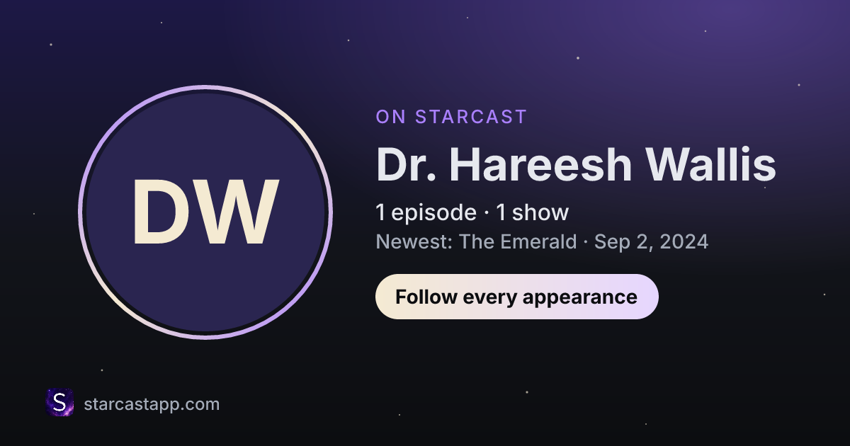 The preview card for Dr. Hareesh Wallis