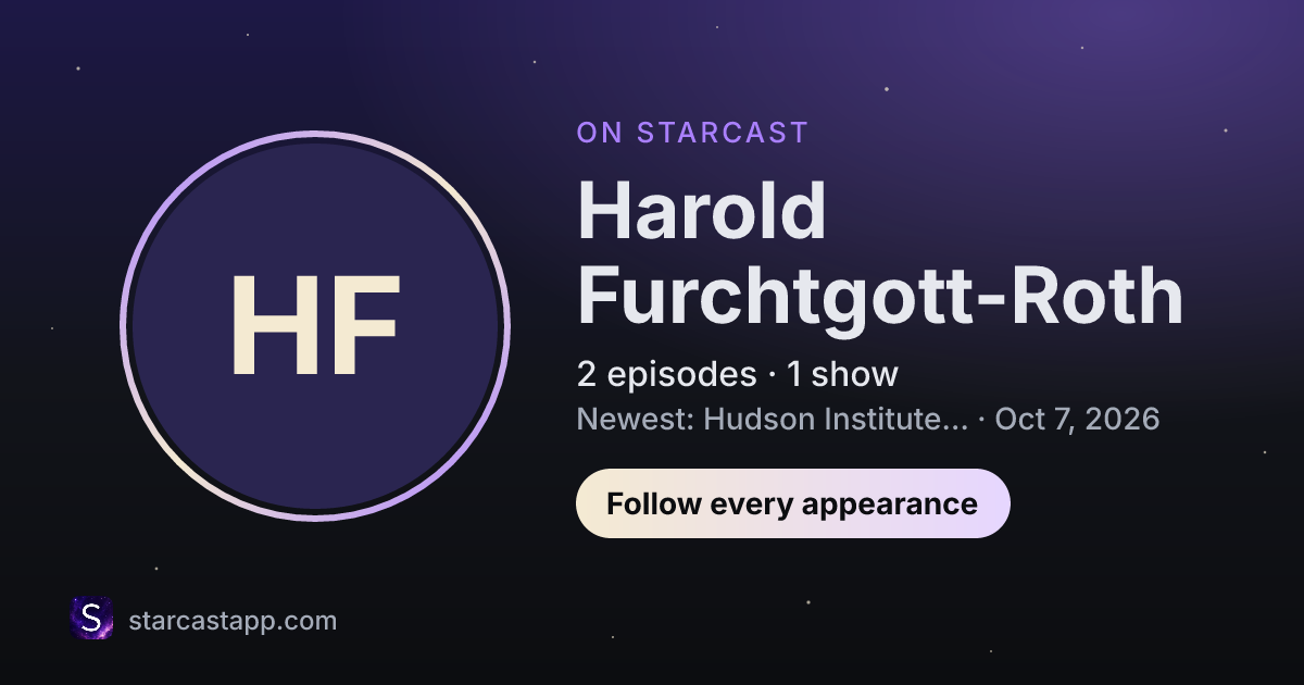 The preview card for Harold Furchtgott-Roth