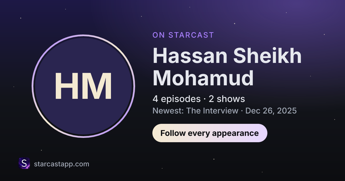 The preview card for Hassan Sheikh Mohamud
