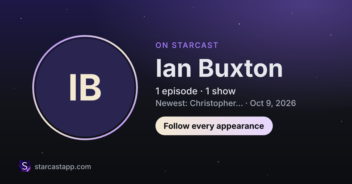 The preview card for Ian Buxton