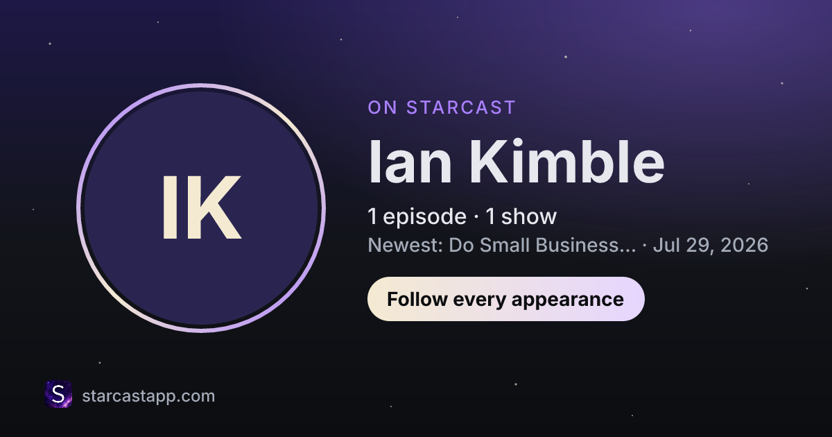 The preview card for Ian Kimble