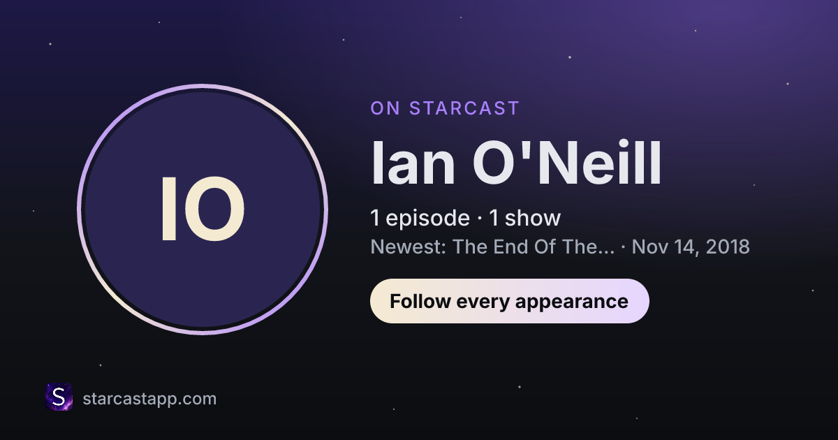 The preview card for Ian O'Neill