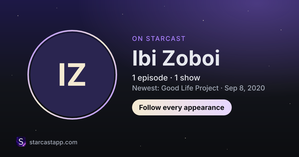 The preview card for Ibi Zoboi