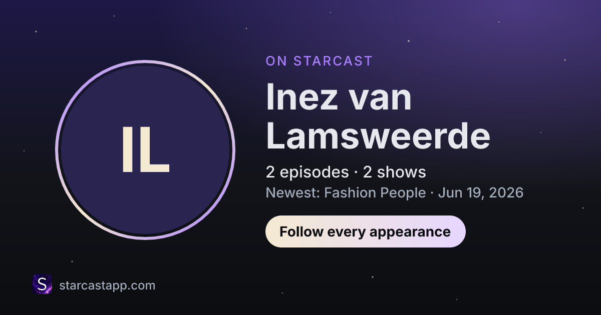 The preview card for Inez van Lamsweerde