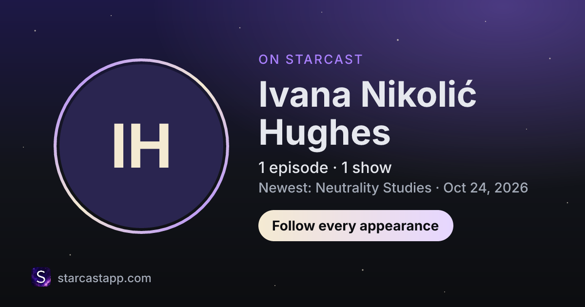 The preview card for Ivana Nikolić Hughes