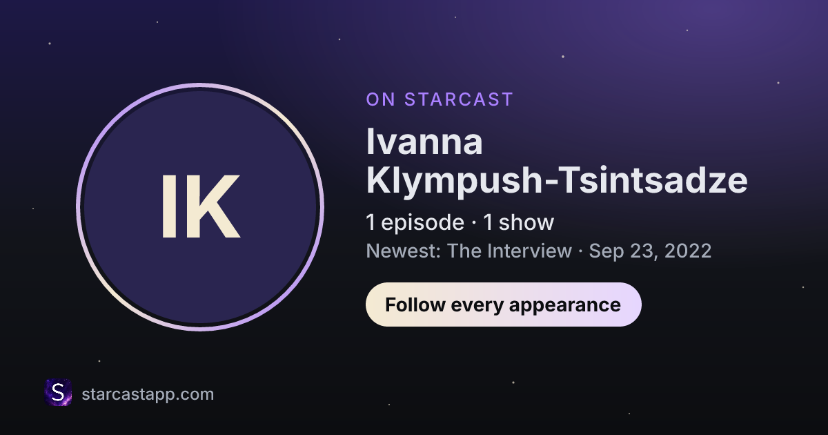 The preview card for Ivanna Klympush-Tsintsadze