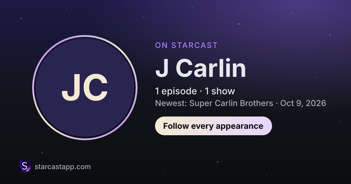 The preview card for J Carlin