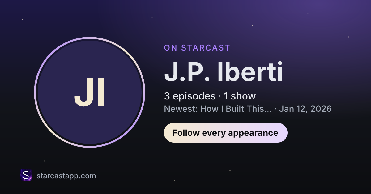 The preview card for J.P. Iberti