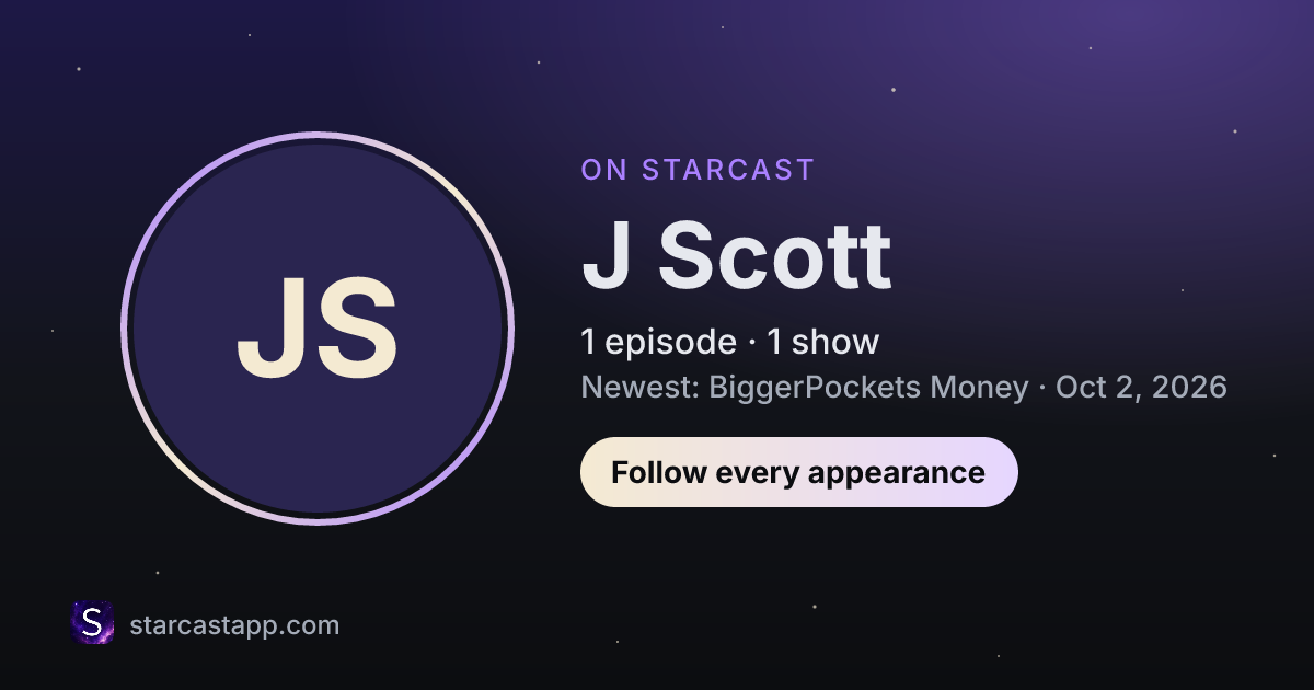 The preview card for J Scott