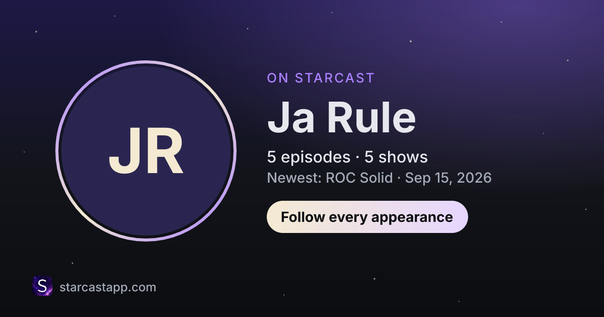 The preview card for Ja Rule