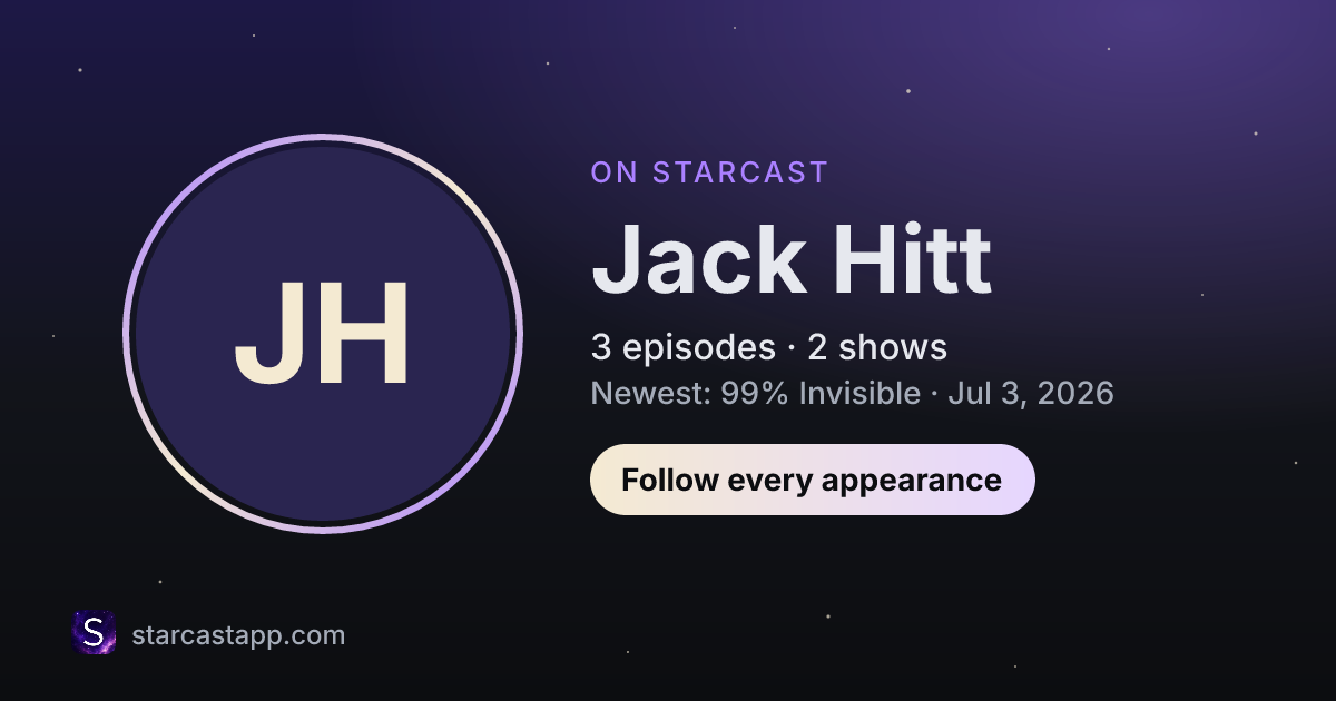 The preview card for Jack Hitt