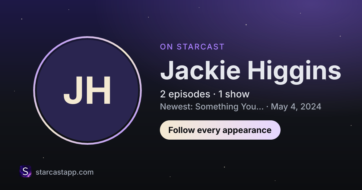 The preview card for Jackie Higgins