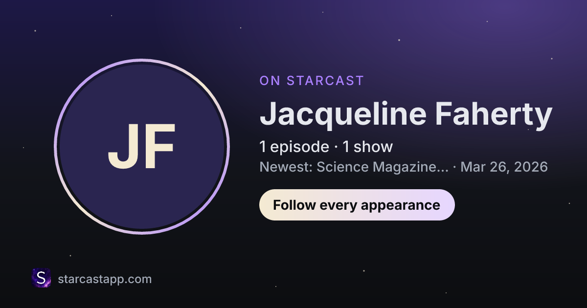 The preview card for Jacqueline Faherty
