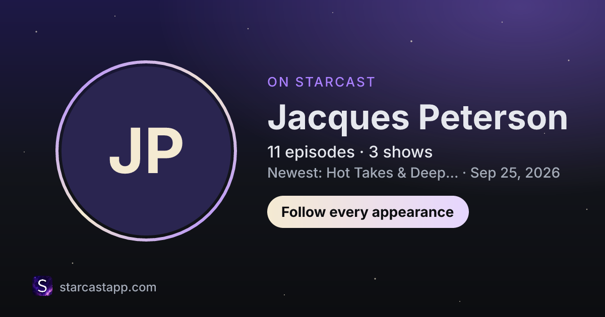 The preview card for Jacques Peterson