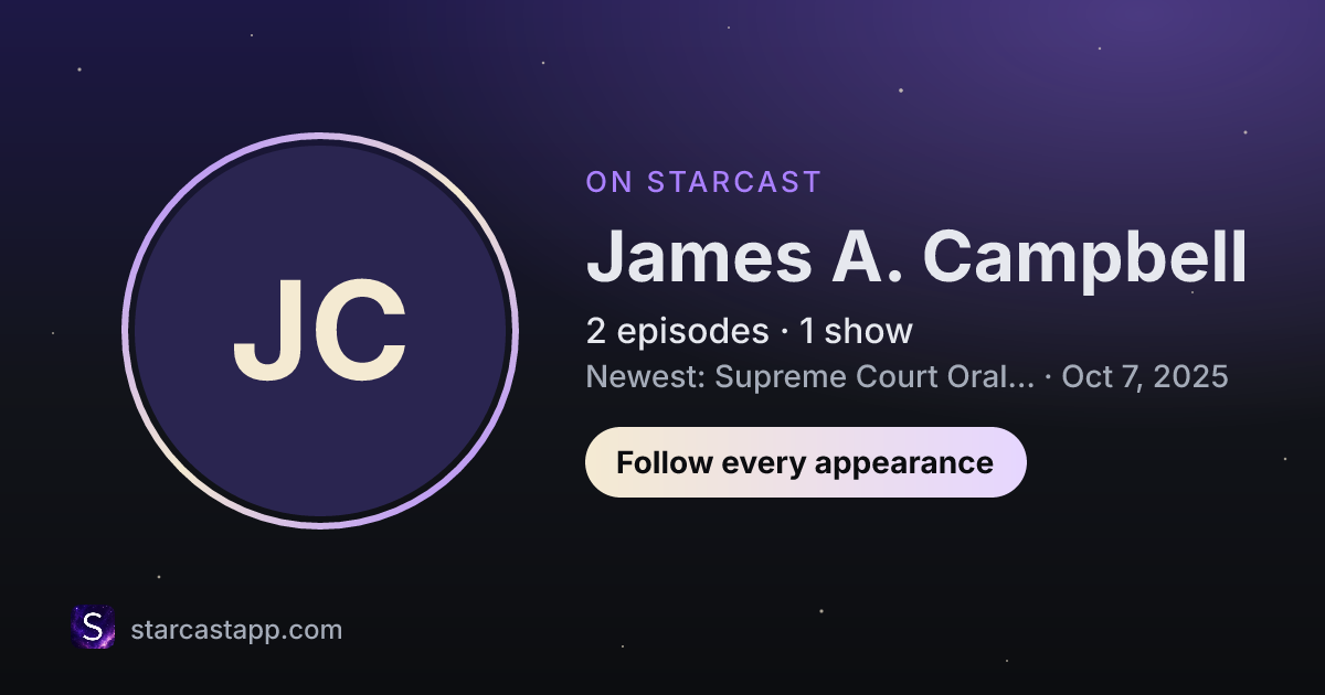 The preview card for James A. Campbell