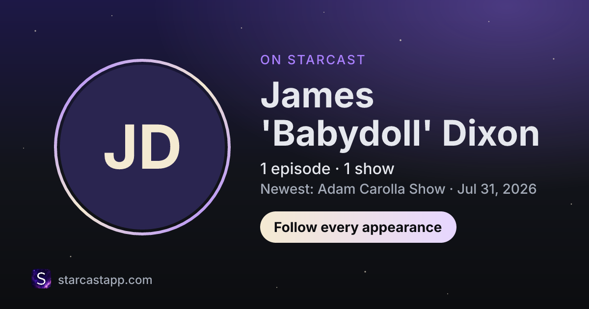 The preview card for James 'Babydoll' Dixon