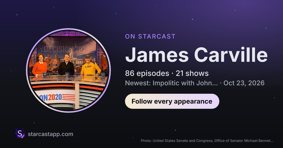 The preview card for James Carville